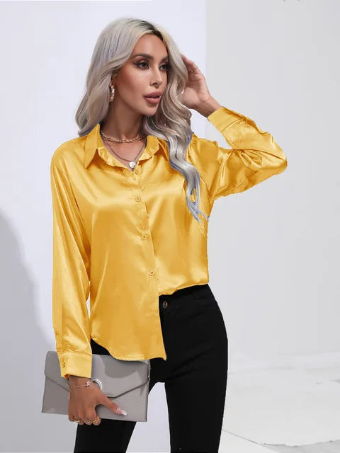 Luna | Loose Satin Sleeve Blouse
