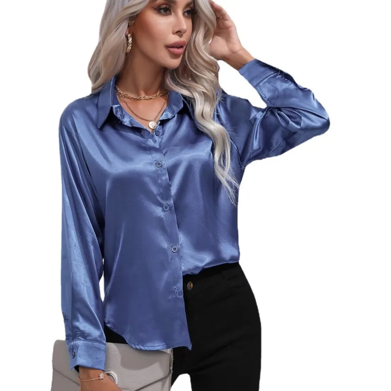 Luna | Loose Satin Sleeve Blouse