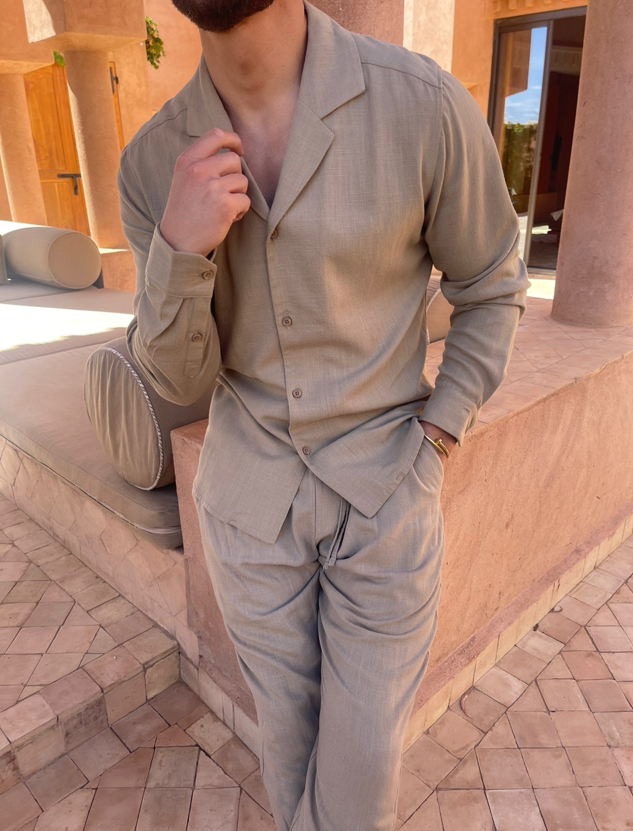 Mason | Men's Lightweight Linen Lounge Set