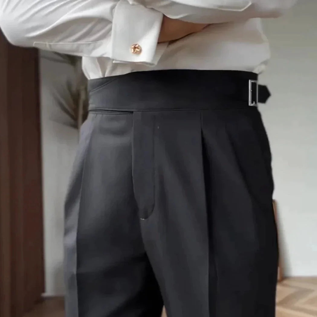Henrik | Buckle Waist Formal Trousers