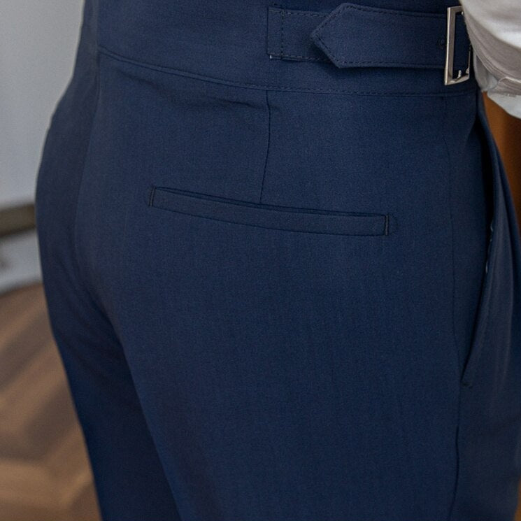 Henrik | Buckle Waist Formal Trousers