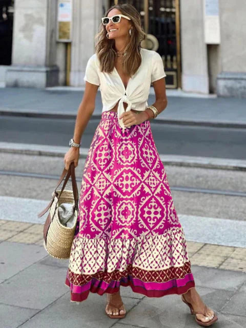 IZZY | Retro Boho Style Long Skirt