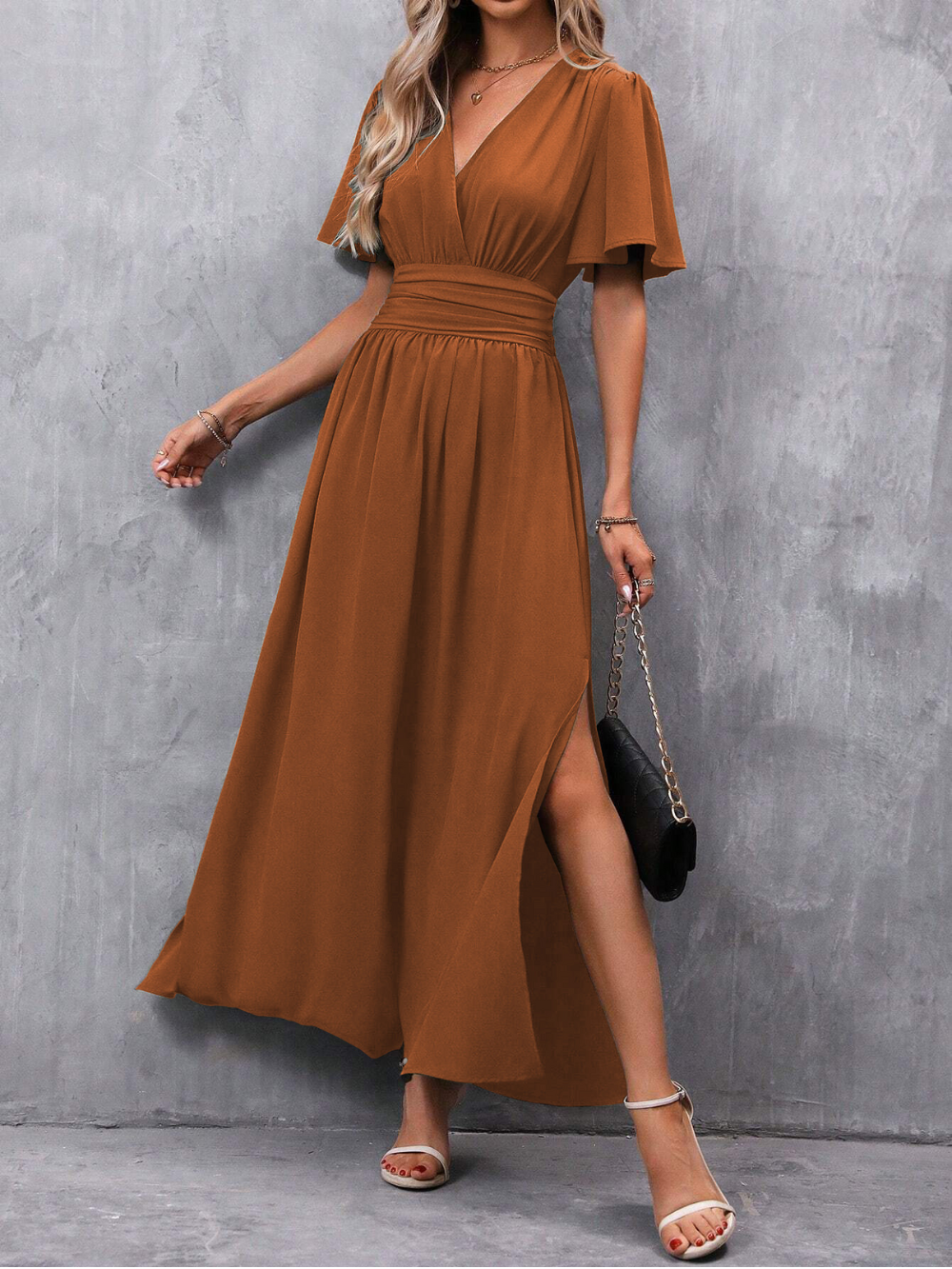 Maeve | Elegant Women's Long Dress with Belt