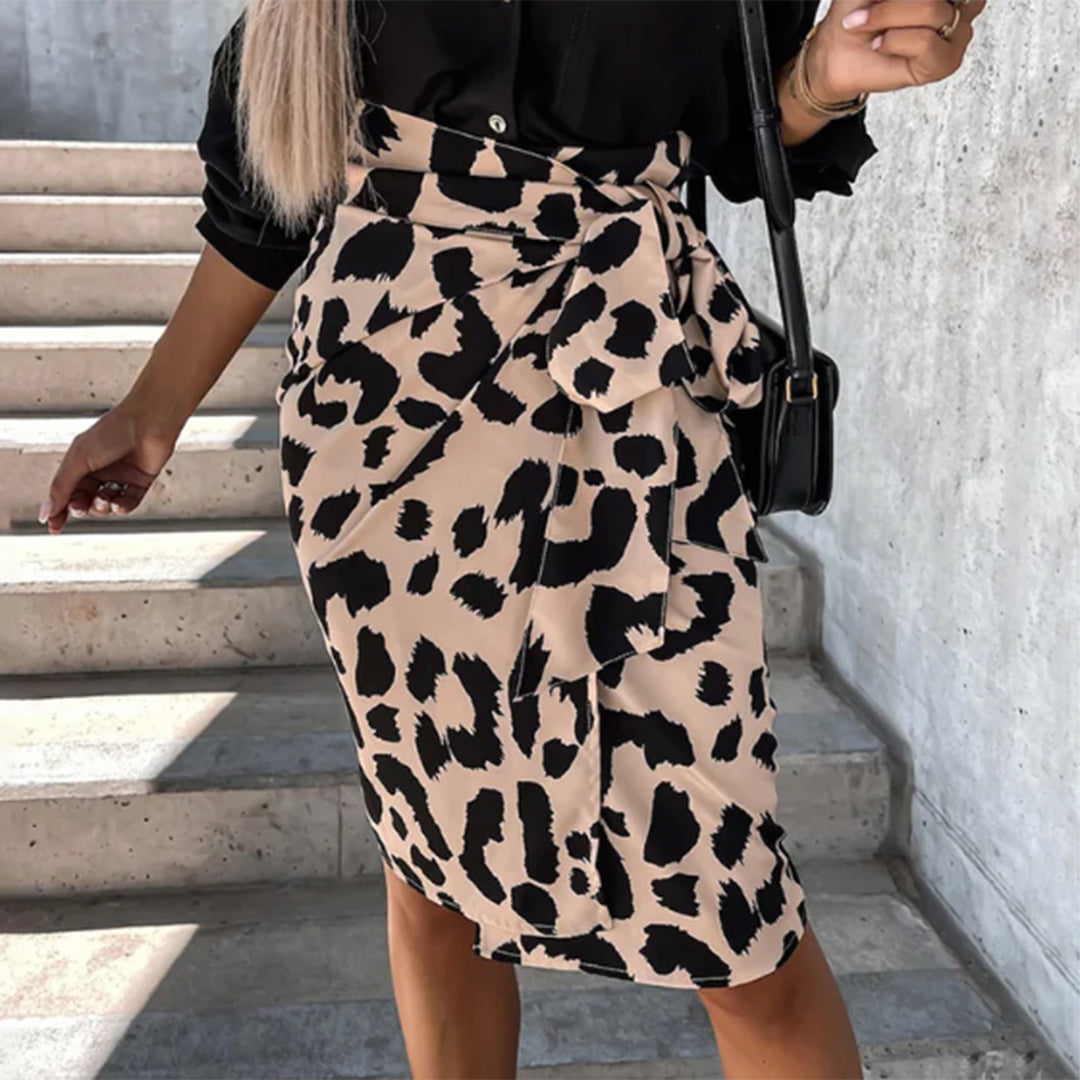 DEBBIE | Women's Skirt with Leopard Pattern