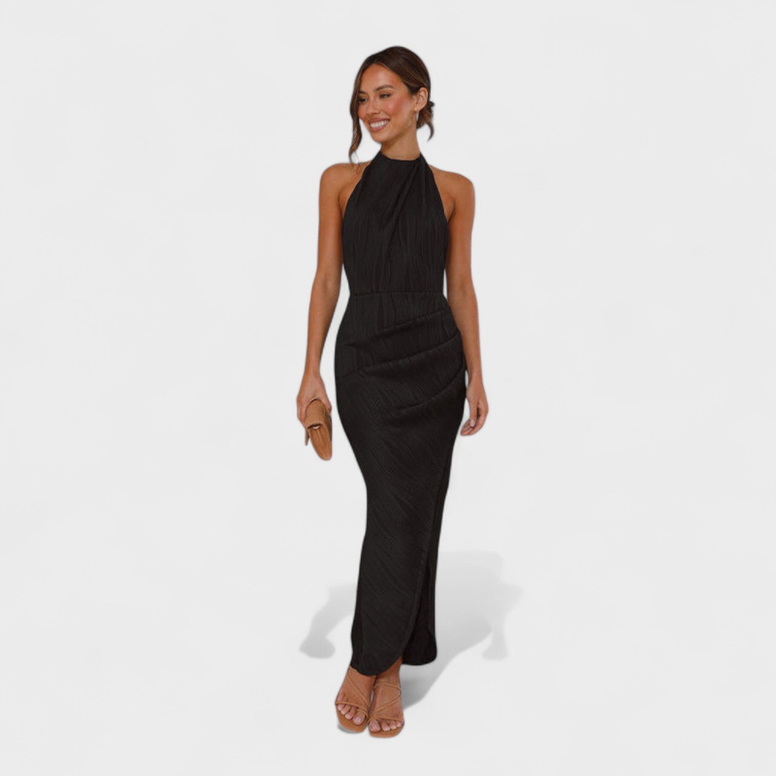 Elegant Pleated Cocktail Dress for Events
