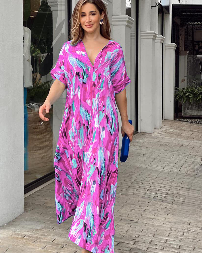 Lindsay | Plus size colorful dress