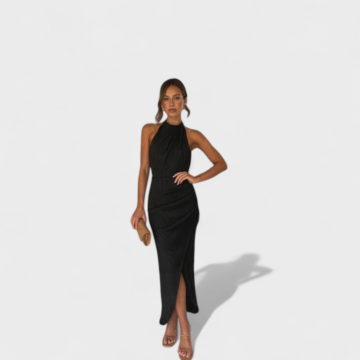 Elegant Pleated Cocktail Dress for Events