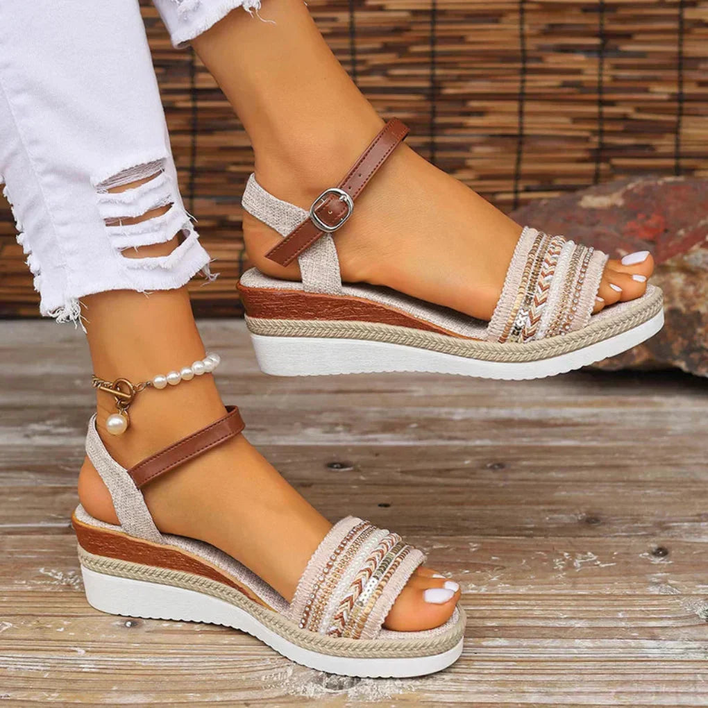 Evie | Boho Wedge Sandals for Women