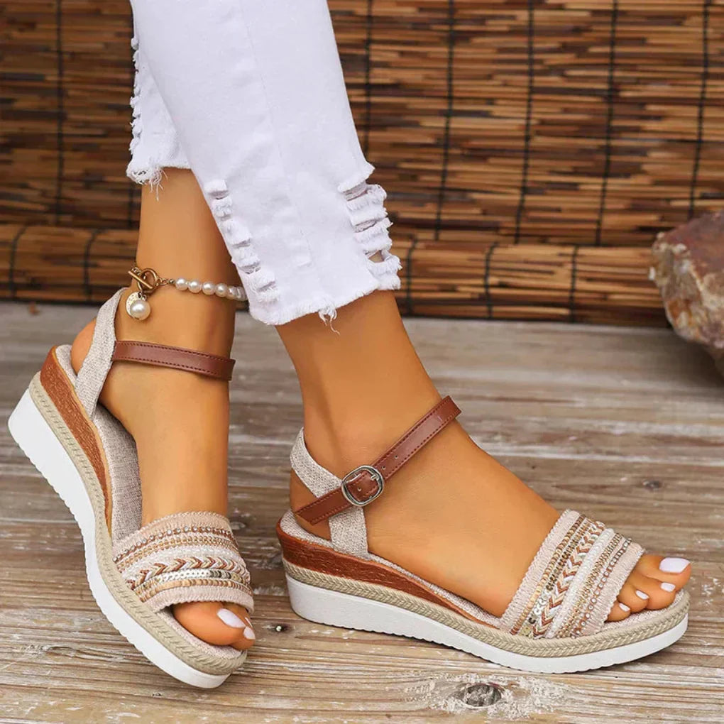 Evie | Boho Wedge Sandals for Women