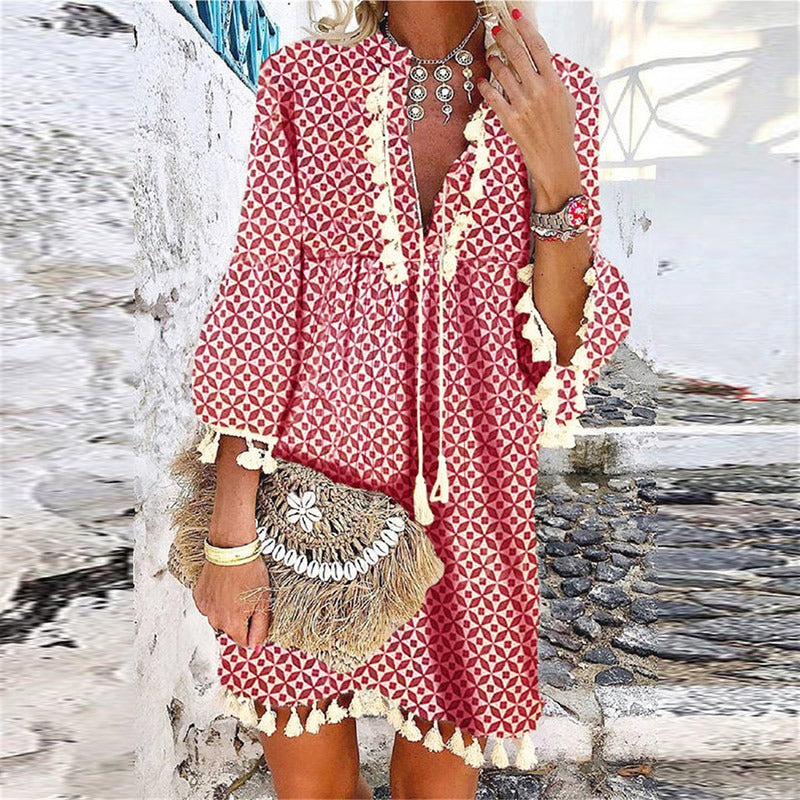 Violet | Vintage Summer Dress with V-Neck