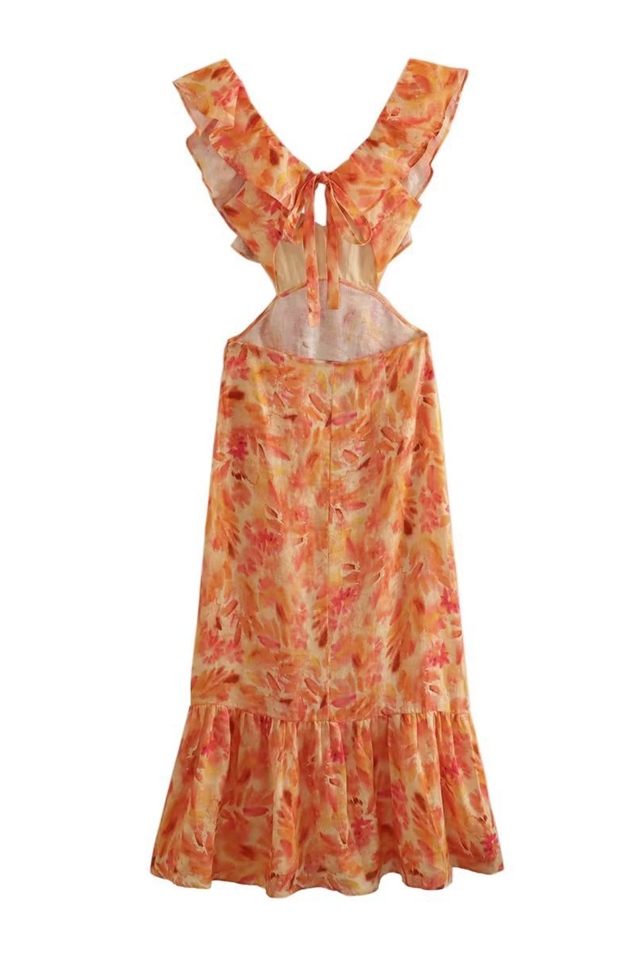 Sophie | Elegant Sleeveless Summer Maxi Dress with Ruffle Straps