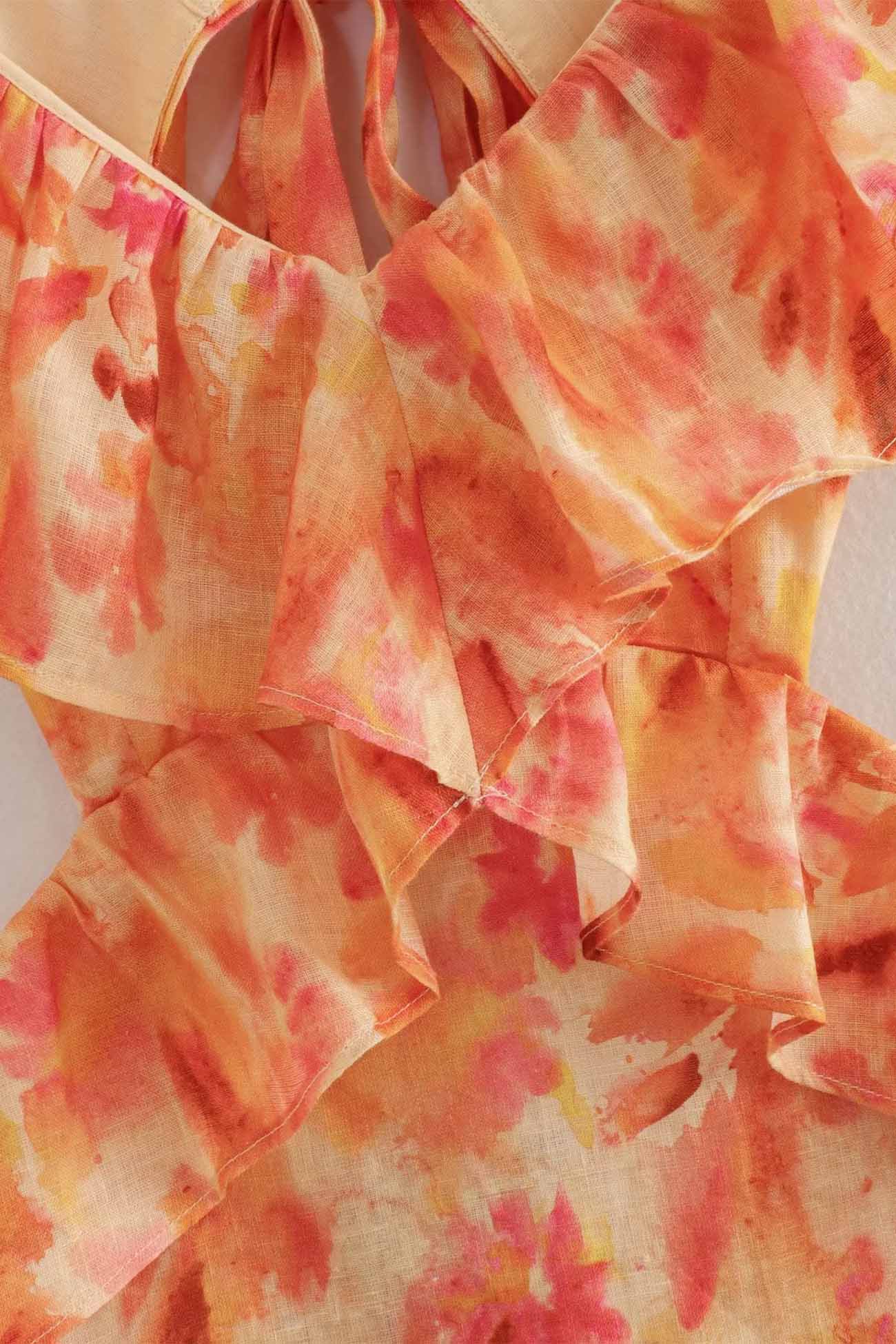 Sophie | Elegant Sleeveless Summer Maxi Dress with Ruffle Straps