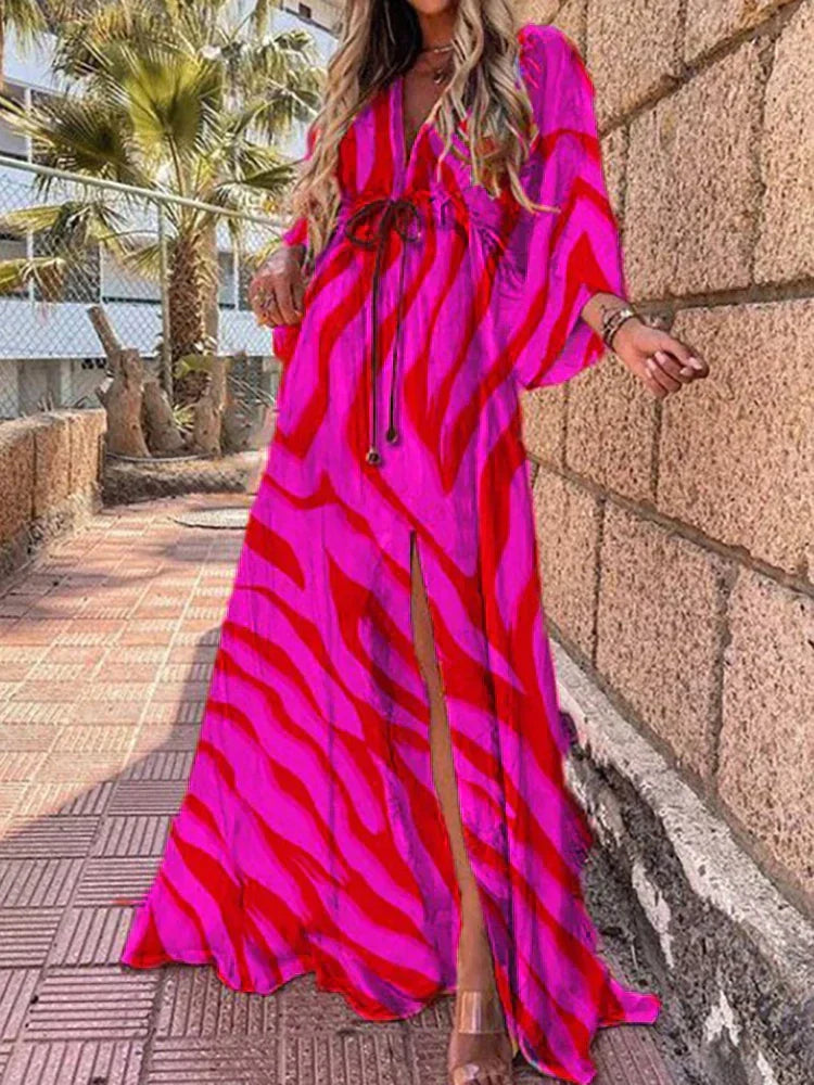 Bella | Elegant Women's Maxi Dress with Belted Waist