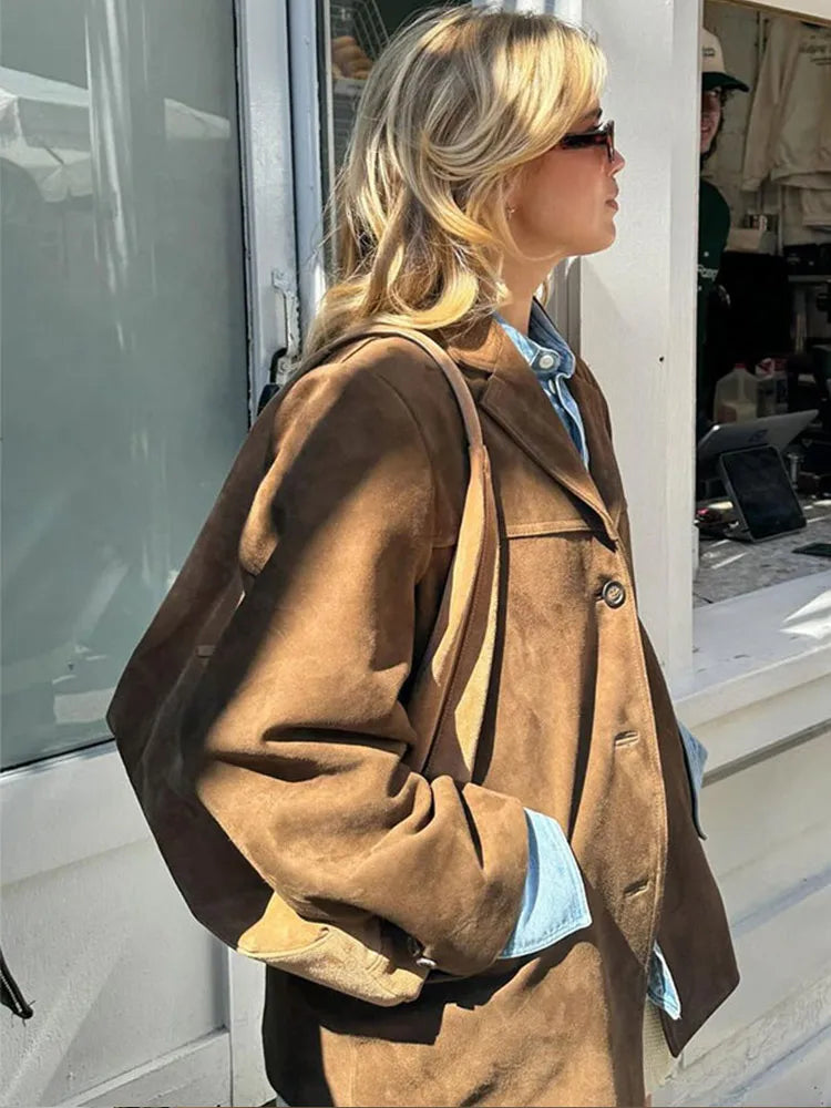 Harper | Classic Brown Suede Jacket