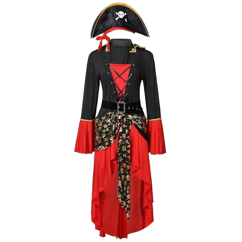 Pirate Captain with Hat and Sword Halloween Costume Dress | Midi