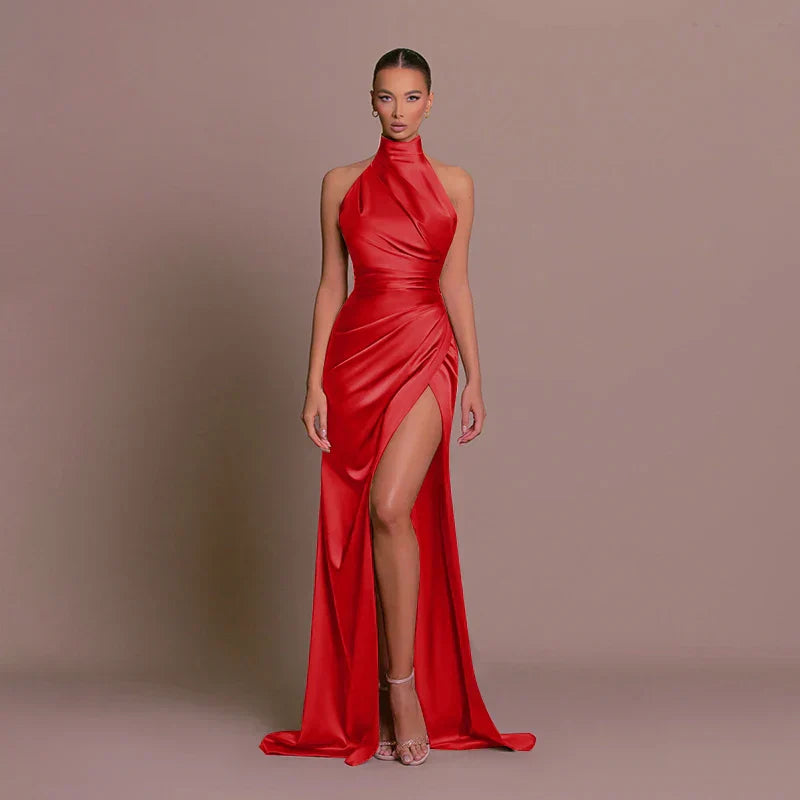 Skye | Elegant Slit Gown for Wedding Guest