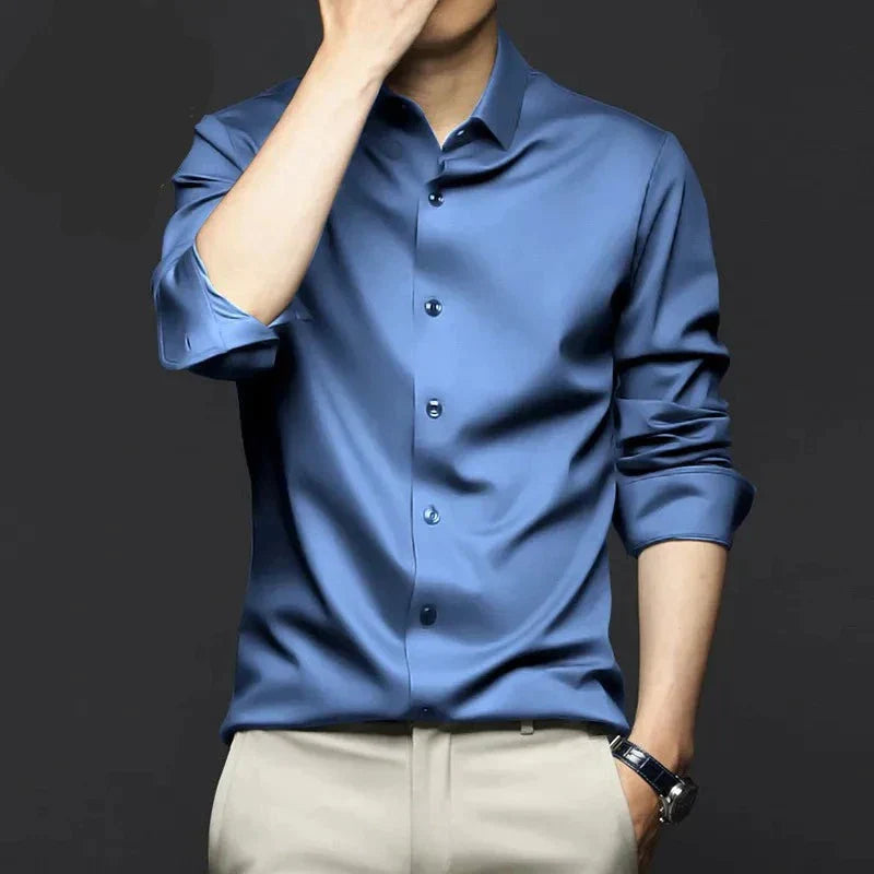 Men's Soft Silk Business Shirt