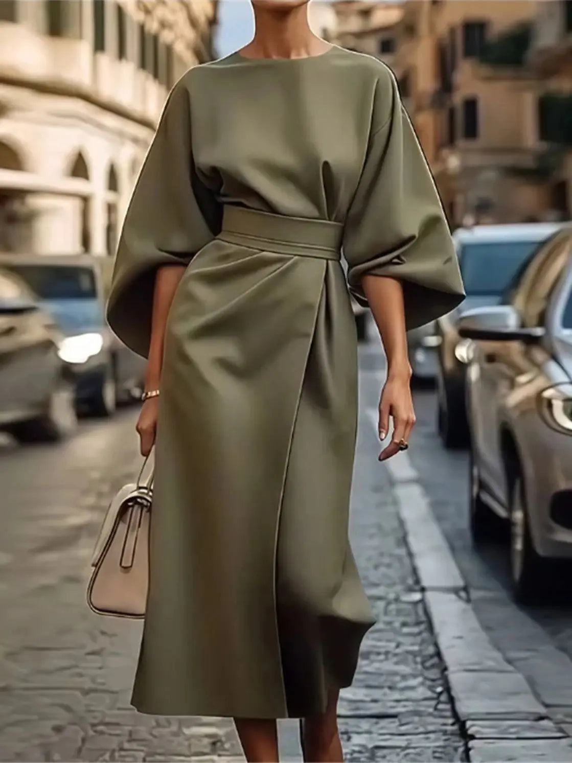 Ava | Elegant Women's A-Line Midi Dress