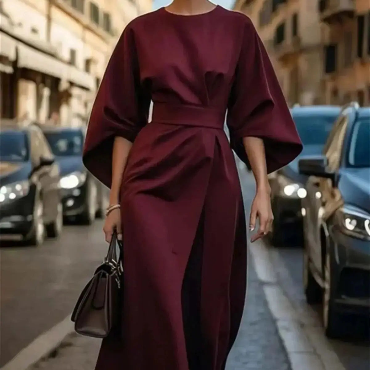 Ava | Elegant Women's A-Line Midi Dress