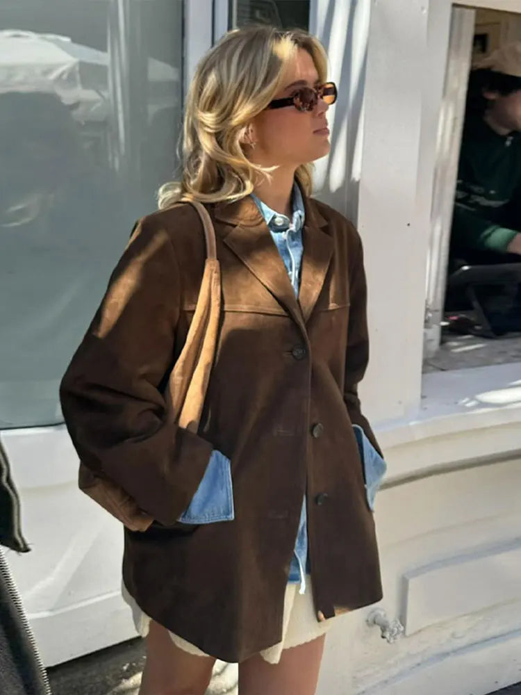 Harper | Classic Brown Suede Jacket
