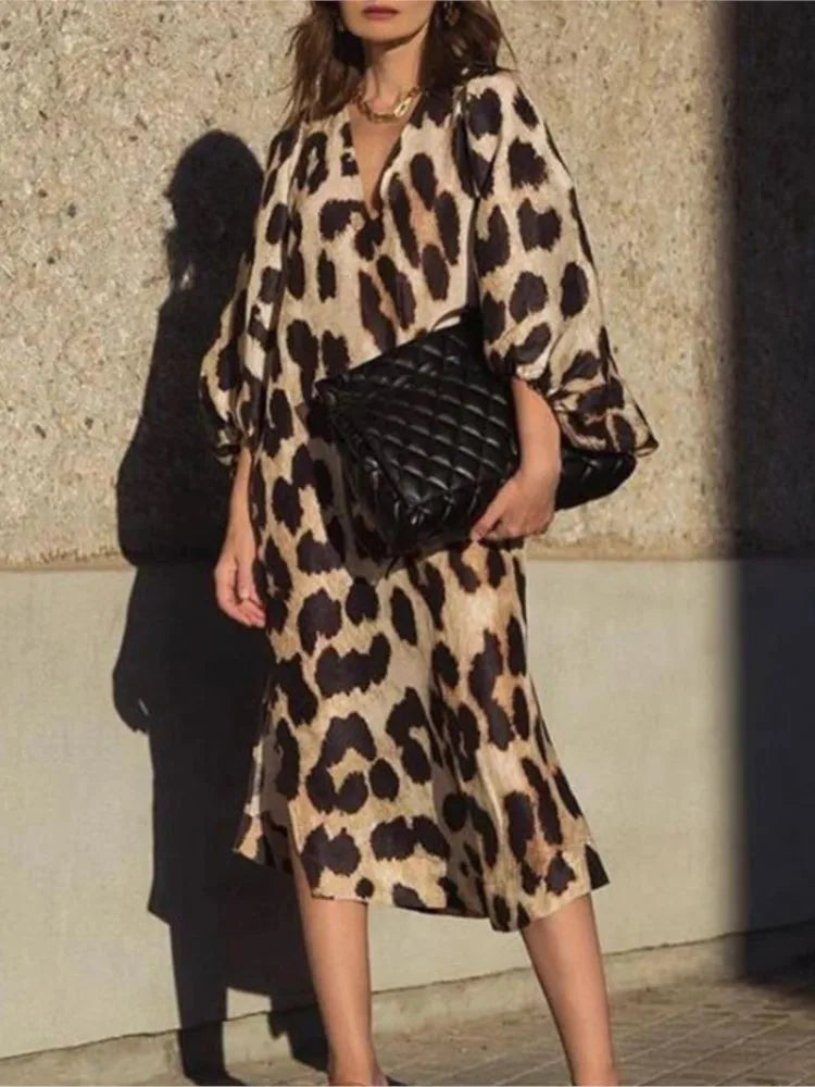 Harper | Stylish Dress with Leopard Pattern