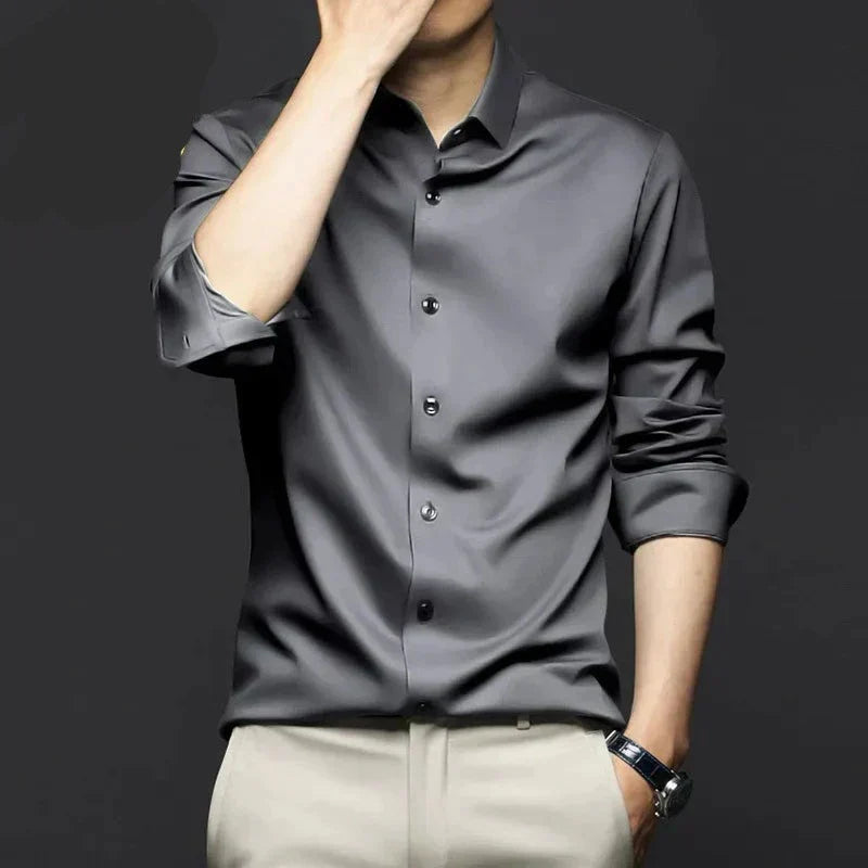 Men's Soft Silk Business Shirt