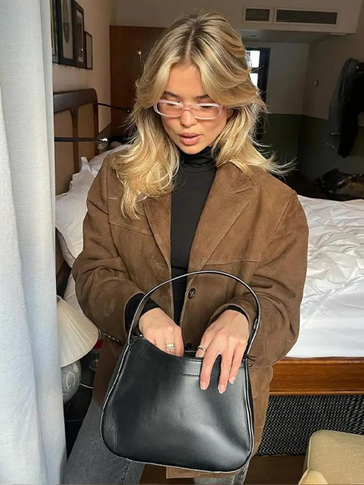 Harper | Classic Brown Suede Jacket