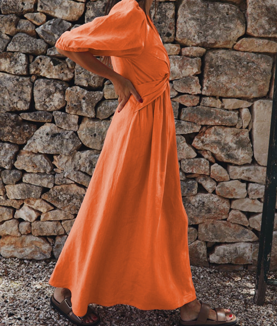 Women’s Twisted Maxi Dress for Casual Elegance
