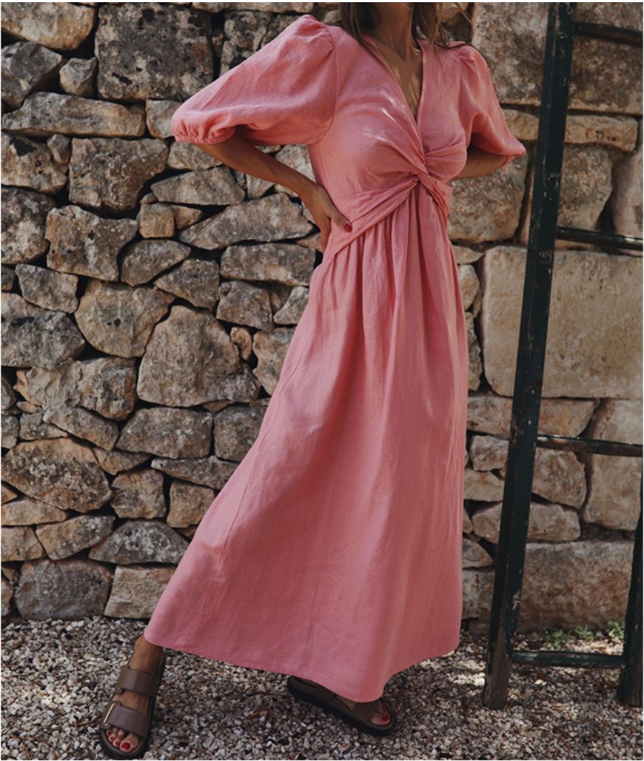Women’s Twisted Maxi Dress for Casual Elegance