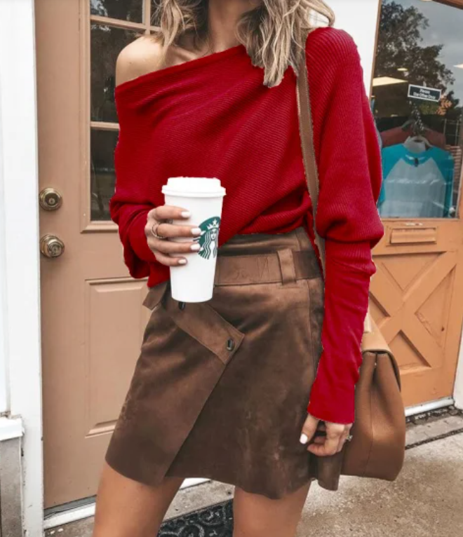 Women's Premium Off-Shoulder Sweater