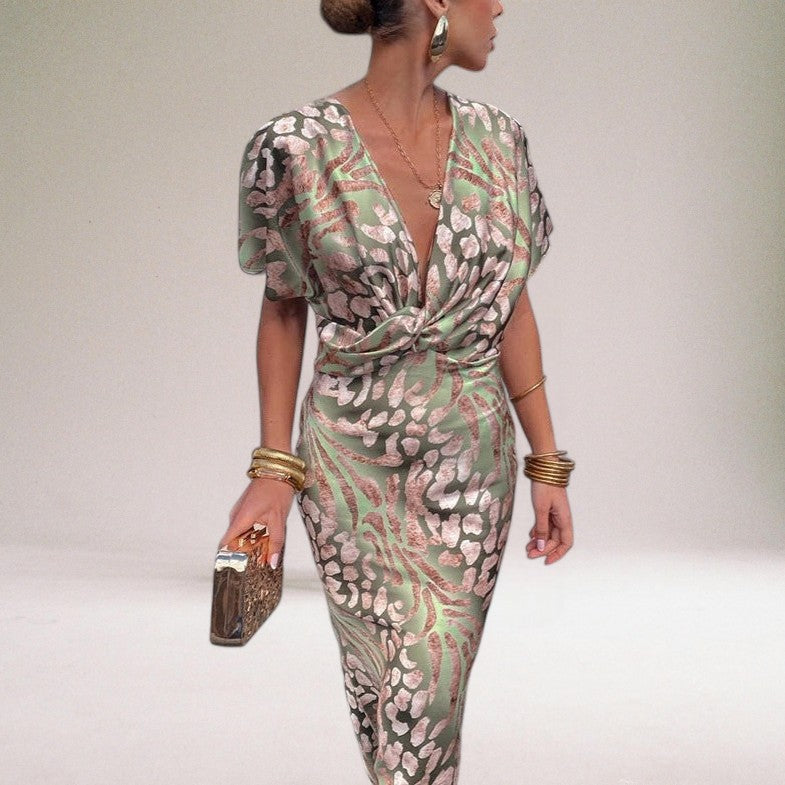 Harper | Elegant Women's Maxi Dress with Unique V-neck