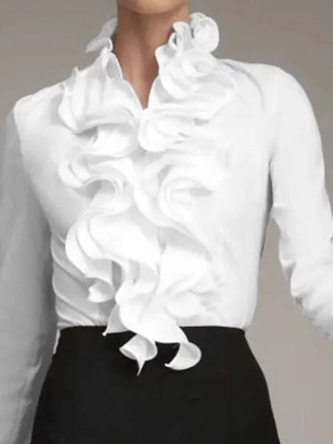 KELLY | Women's asymmetrical blouse with button closure