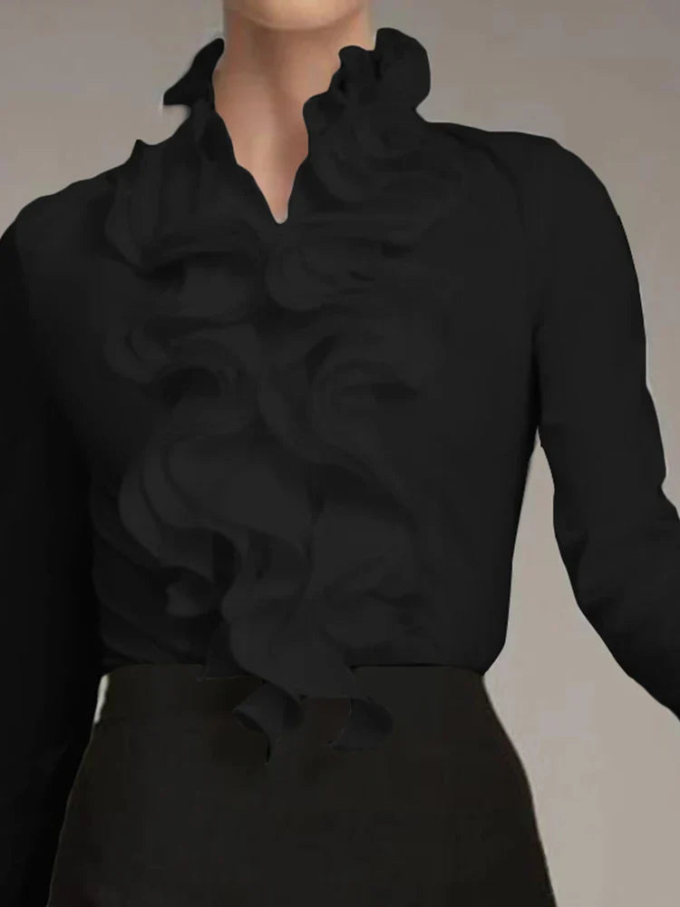 KELLY | Women's asymmetrical blouse with button closure