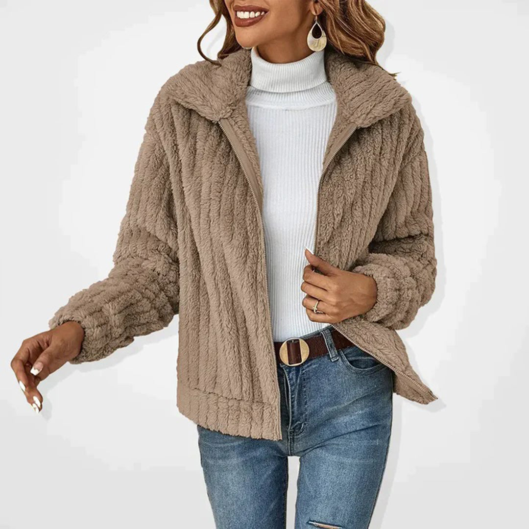 Sadie | Longline Fleece Zip Cardigan