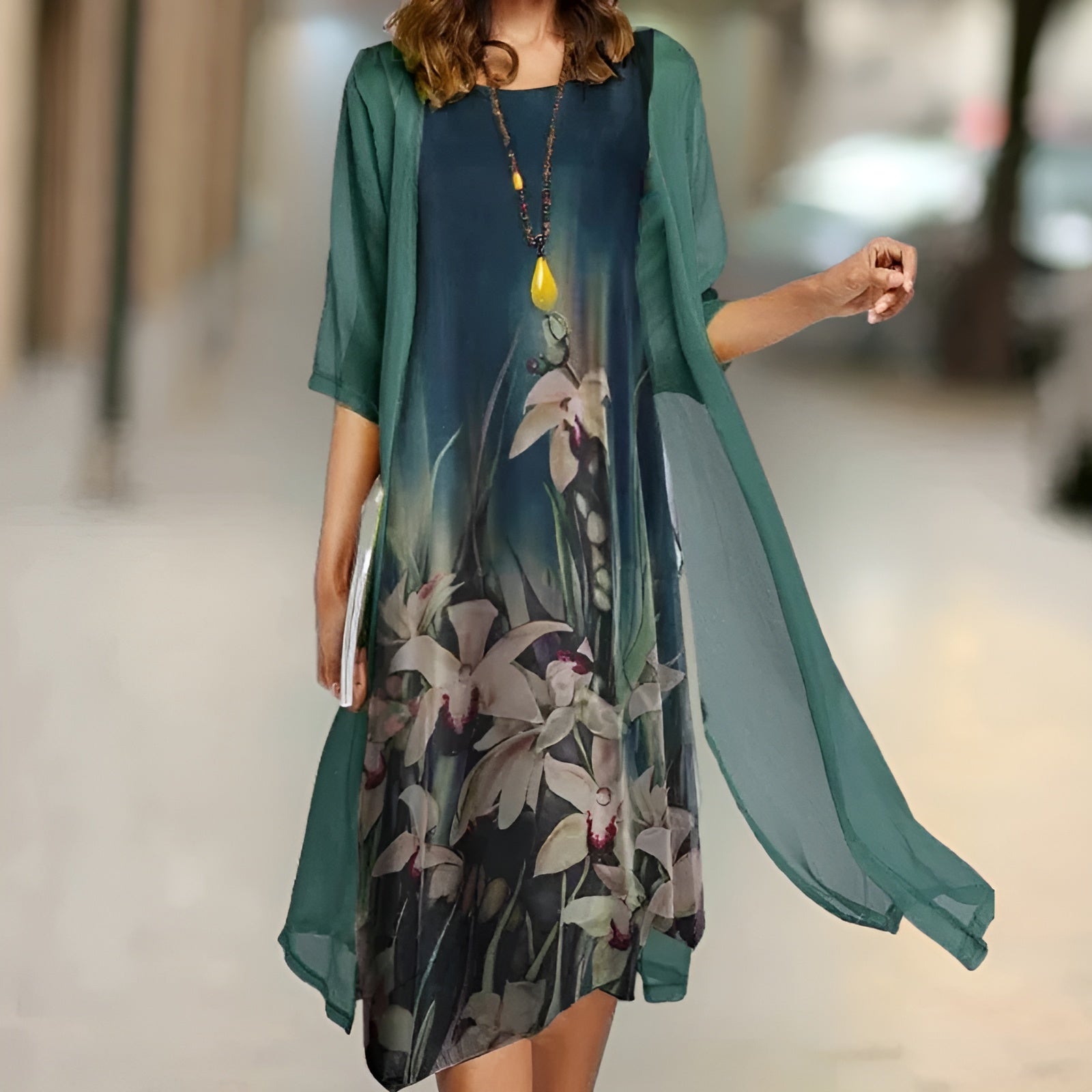 Dress with Free Cardigan