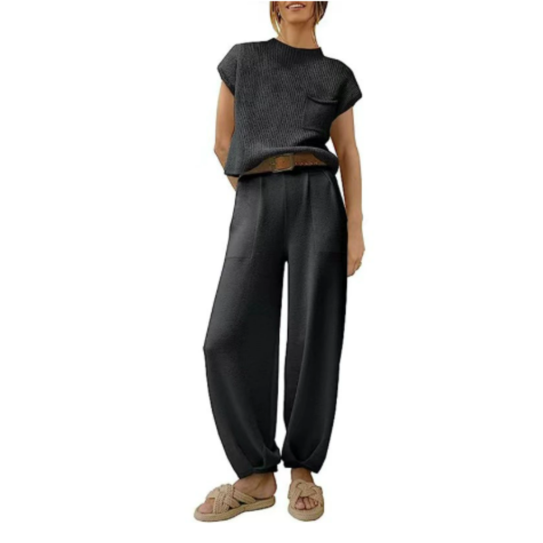 Women's Relaxed Two-Piece Wide-Leg Set