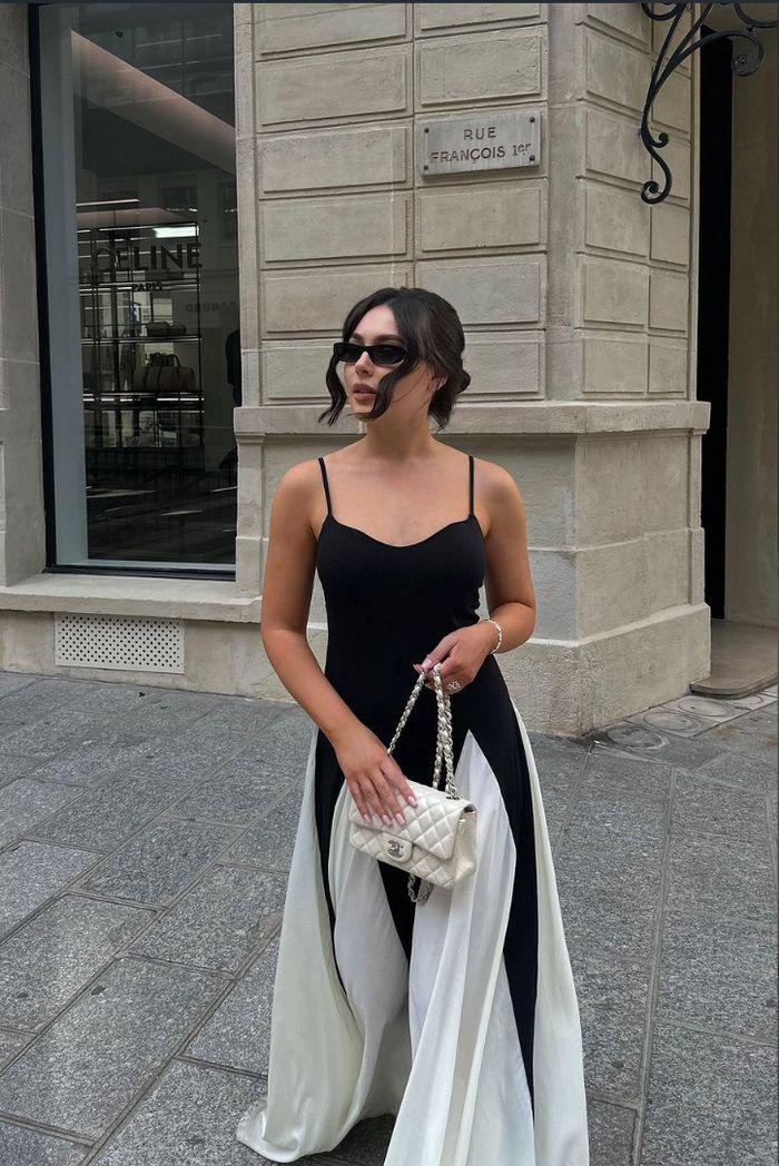 Hope | Elegant Paneled Maxi Dress - Wedding Guest