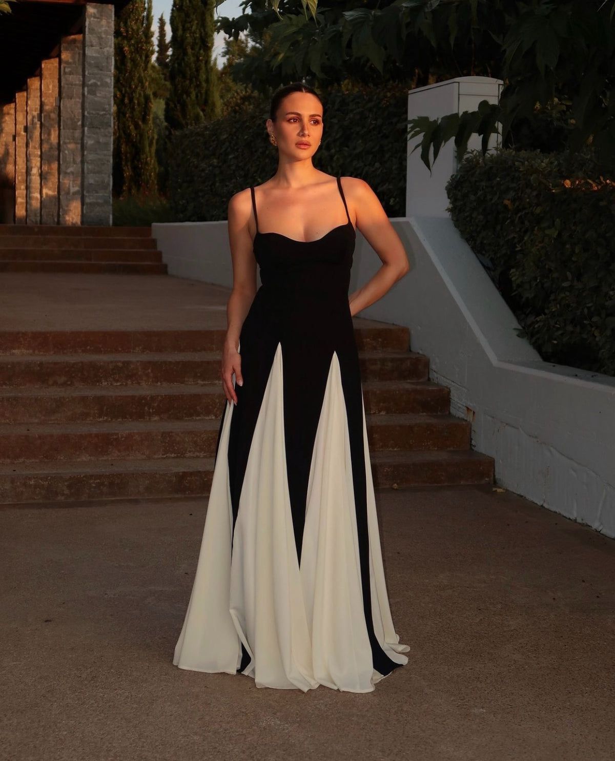 Hope | Elegant Paneled Maxi Dress - Wedding Guest