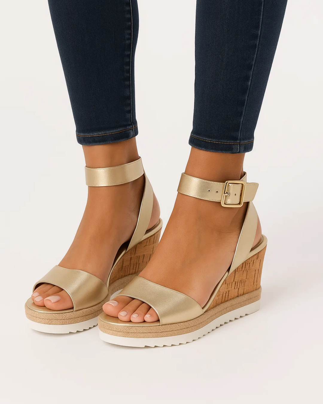 Sienna | Elegant Women's Wedge Sandals with Thick Straps