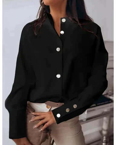 Bonnie | Long Sleeve Button-Up Blouse