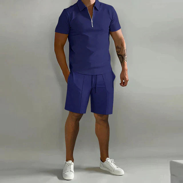 Xavier | Men's Luxury Polo and Shorts 2 Piece Set