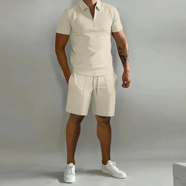 Xavier | Men's Luxury Polo and Shorts 2 Piece Set