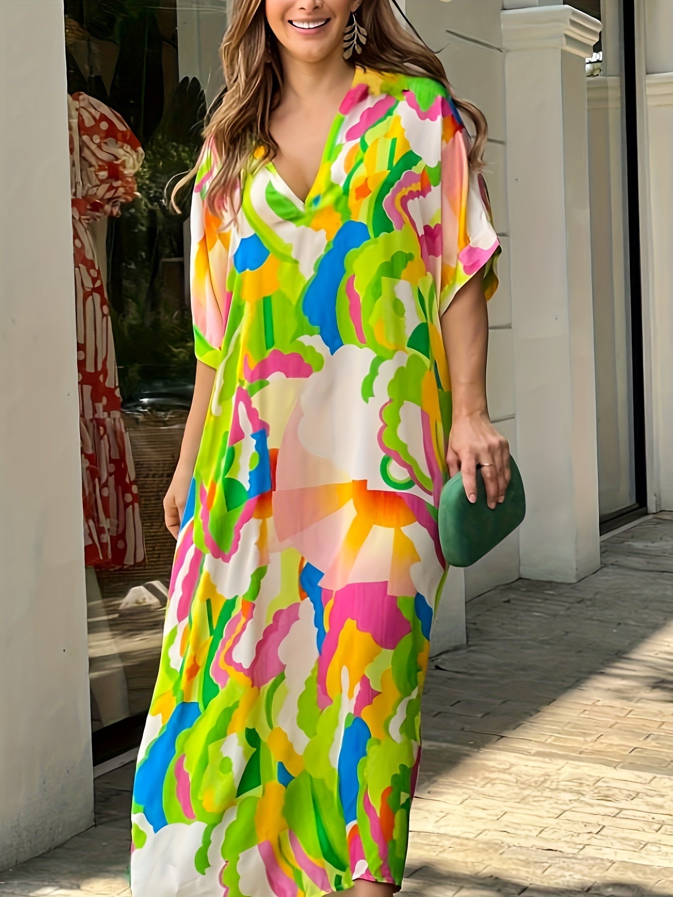 Lindsay | Plus size colorful dress