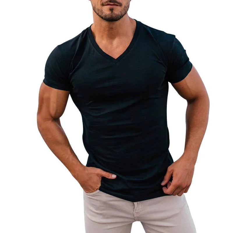 Isaac | Men's Slim-Fit V-Neck T-Shirt