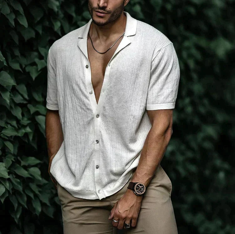 Liam | Men's Linen Summer Button-Up Shirt