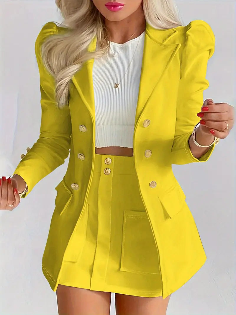 Chloe | Two-Piece Blazer Skirt Set