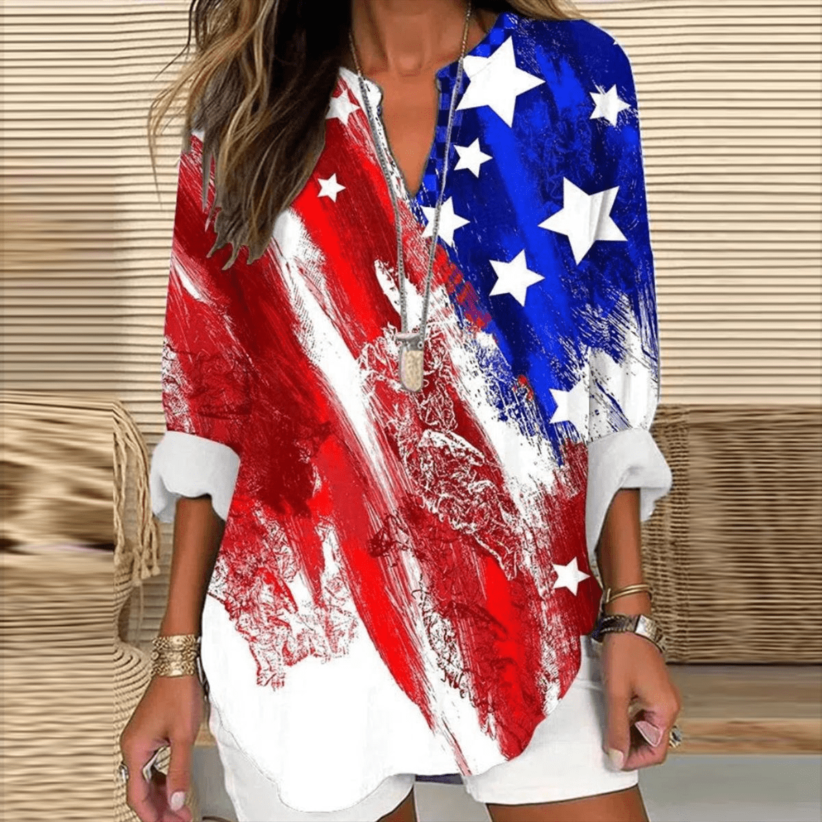 Sophie | Women's V-Neck Long Sleeve Top