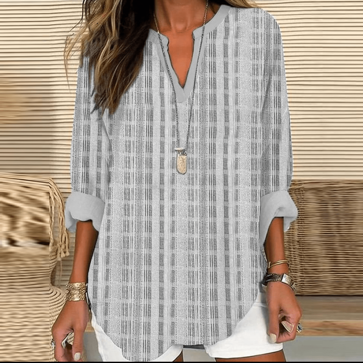 Sophie | Women's V-Neck Long Sleeve Top