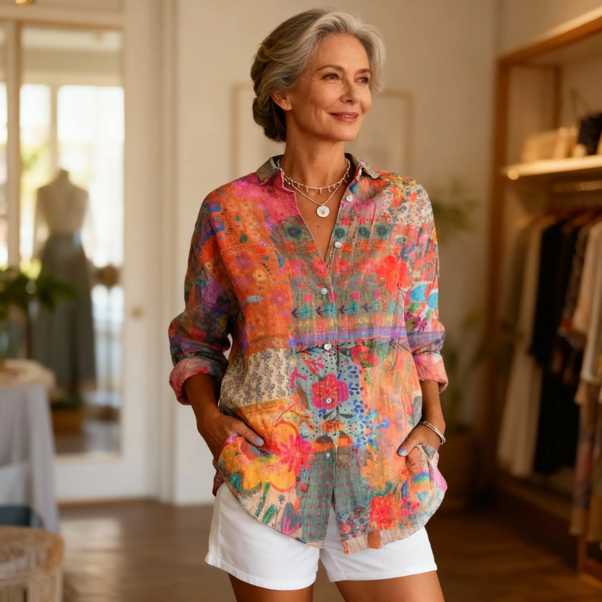 Anna | Classic Buttoned Cotton Shirt