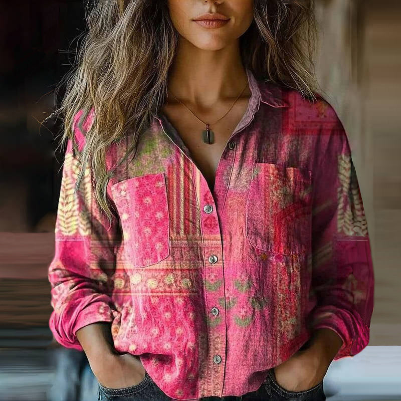 Sophie - Printed Vintage Blouse